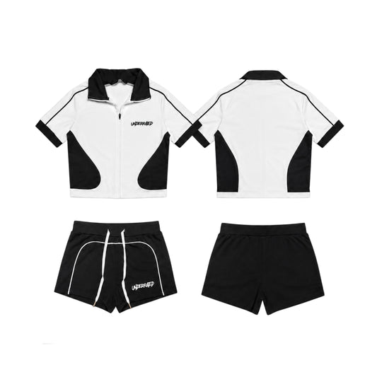 Underrated White Zip Up Set